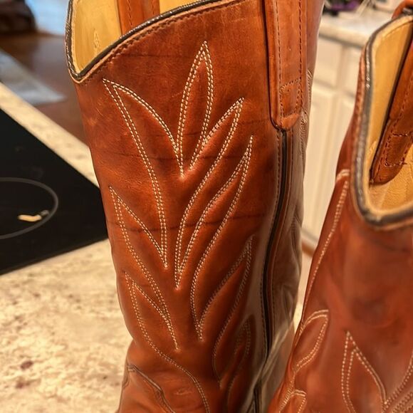 Comb Last Cognac Cowboy Boots sz 9-1/2 EE main image 7